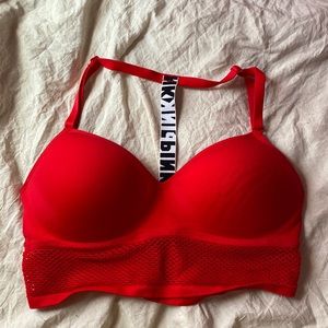 VSPINK racer back padded sports bra